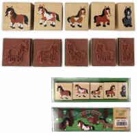 ROOST Stempel-Set Pony 115233 Holz, 15x5cm, Kein Rückgaberecht