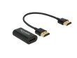 DeLock Adapterkabel HDMI, VGA Metalgehäuse, Schwarz, Kabeltyp