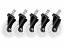 DELTACO Casters, Wheels, 5-pack GAM-157-W White Line