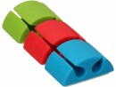 Max Hauri Kabel-Clip Double, 6 Stück, Grün, Rot, Blau, Ausstattung