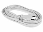 FURBER.power Netzkabel C7-T26 5.0 Weiss, Anzahl Leiter: 3, Detailfarbe