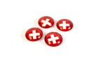 Trendform Haftmagnet EYE Swiss Kreuz 4er Set, Rot, Detailfarbe