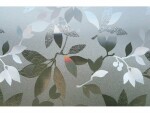 Hubatka Fensterfolie Blätter 92 x 150 cm, Grau/Grün, Befestigung