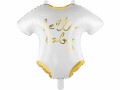 Partydeco Folienballon Baby romper Gold/Weiss, Packungsgrösse: 1