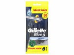 Gillette Einwegrasierer Blue 3 Smooth 6 Stück, Einweg Rasierer