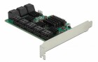 DeLock PCI-Express-Karte 16 Port SATA, Datenanschluss Seite B