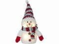 Star Trading LED Schneeman 25 cm rot, Betriebsart: Batteriebetrieb