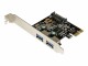 StarTech.com - 2 Port PCI Express USB 3.0 Controller Card w/ SATA Power - USB adapter - PCIe - USB 3.0 x 2 - PEXUSB3S23