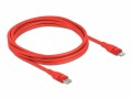 DeLock USB-Kabel USB C - Lightning 2 m, Rot