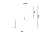 Molto Luce Wandleuchte WAAMP W 11 W 2700 K, Terra