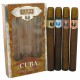 Fragluxe CUBA BLUE Gift Set -- Cuba Variety Set includes All Four 34 ml Sprays, Cuba Red, Cuba Blue, Cuba Gold and Cuba Orange