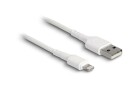 DeLock USB-Ladekabel USB A - Lightning 0.3 m, Weiss