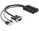 DeLock Konverter VGA - HDMI Schwarz, Kabeltyp: Konverter