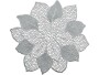 Zeller Present Tischset Flower 47 cm x 47 cm, Silber