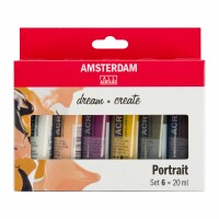 AMSTERDAM Standard Series Acryl Set 17820502 Portrait 6X20ml, Kein