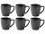 Bild 0 Bitz Kaffeetasse 190 ml, 6 Stück, Schwarz/Dunkelblau, Material