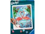 Ravensburger Malen nach Zahlen CreArt: Flamingo Love, Altersempfehlung