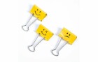 Rapesco Papierklemme Foldback Emojis 32 mm, Gelb, Klemmweite: 14