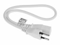 FURBER.power Netzkabel C13-T12 0.5 m Weiss, Anzahl Leiter: 3