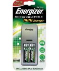 Energizer Rechargeable "MiniCharger" Batterieaufladegerät + 2x AA 2000mAh Batterien