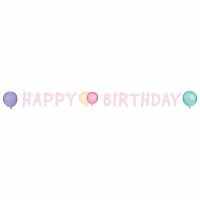 NEUTRAL Partykette Happy Birthday 9903715 Pastel 150x13.8cm, Kein