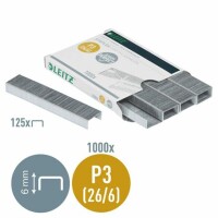 Leitz Heftklammern P3 26/6mm 5572-00-00 verzinkt 1000 Stk., Kein