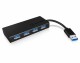 RaidSonic ICY BOX USB-Hub IB-AC6104-B, Stromversorgung: USB, Anzahl