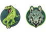 Schneiders Badges Dino + Wolf, 2 Stück, Eigenschaften: Keine