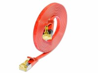 SLIM Slimpatchkabel Cat 6A, U/FTP, 0.25 m, Rot