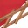Image 7 vidaXL Chaise pliable de plage Tissu et cadre en bois Rouge