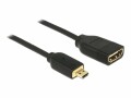 DeLock Kabel HDMI Micro D Stecker > HDMI A Buchse 3D 4K 20cm
