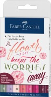 FABER-CASTELL Pitt Artist Pen Handlettering 267124 pink 8 Stück