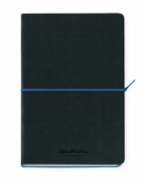 AURORA Notizbuch Softcover A5 2396TESB schwarz/blau, liniert 192