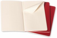 MOLESKINE Notizheft Cahier A5 101-4 liniert, rot 3 Stück