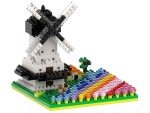 BRIXIES Bausteinmodell Windmühle mit Tulpen, Anzahl Teile: 490