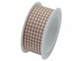 Braun + Company Geschenkband Vichy 25 mm x 2 m, Beige