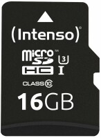 Intenso Micro SDHC Card PRO 16GB 3433470 with adapter