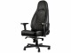 noblechairs Gaming-Stuhl ICON Echtleder Schwarz, Lenkradhalterung