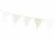 Partydeco Girlande Flaggen 2.1 m, Gold/Hellrosa/Weiss, Materialtyp