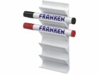 Franken Stiftehalter für 6 Tafelschreiber Weiss, Breite: 7.4 cm