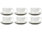 Bitz Kaffeetasse 240 ml, 6 Stück, Weiss, Material: Porzellan