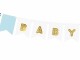 Partydeco Girlande Baby Boy 1.6 m, Blau/Gold, Materialtyp: Papier