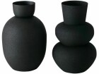 Boltze Vase Maynar 2 Stück, 17 cm, Schwarz, Höhe