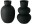 Boltze Vase Maynar 2 Stück, 17 cm, Schwarz, Höhe: 17 cm, Detailfarbe: Schwarz, Detailmaterial: Eisen, Grundmaterial: Metall