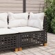 vidaXL , Sofa:, Farbe: Schwarz, Material: PE-Rattan