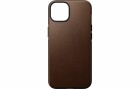 Nomad Back Cover Modern Leather iPhone 14 Braun, Fallsicher