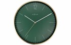 NeXtime Wanduhr Essential Forest Green Ø 34 cm Gold/Grün