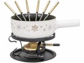 Kadastar Käsefondue-Set Sparkling Wint E22 9 Teile, Schwarz/Weiss