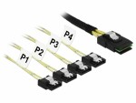 DeLock SAS-Kabel SFF-8087 - 4xSATA 1m, Datenanschluss Seite A