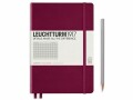 Leuchtturm Notizbuch Medium A5, Kariert, 2-teilig, Port Rot